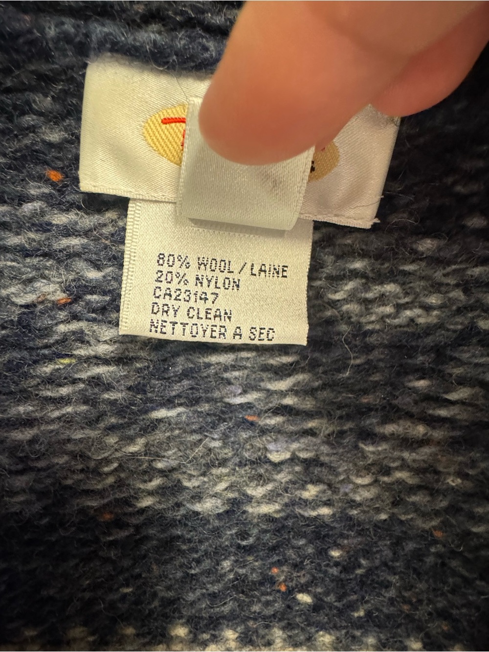Vintage Talbots women's knit sweater zip up collared wool blend size Lg Aztec - Picture 3 of 8